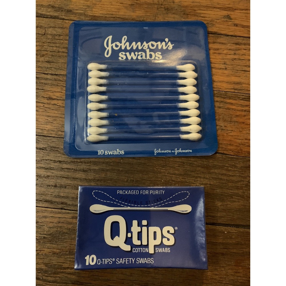 NEW 1980s Vintage Johnson's Swabs Q-Tips Travel Size 1983 MOVIE PROP